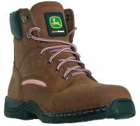 5YVZ6 Work Boots, Stl, Wmn, 9-1/2, Brn, 1PR