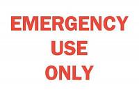 5Z437 Fire Emergency Sign, 10 x 14In, R/WHT, ENG
