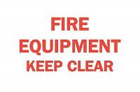 5Z451 Fire Equipment Sign, 10 x 14In, R/WHT, ENG