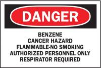 5Z567 Danger Sign, 7 x 10In, BK and R/WHT, AL, ENG