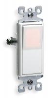 5Z803 Switch, Decora, 1P, 15A, White, Illuminated