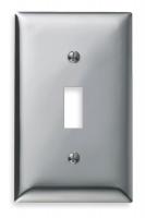 5Z992 Plate, Wall, 1 Gang, Silver