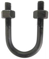 5ZB26 U Bolt, Blk Ox, 1/4-20, Pipe 3/8 In