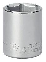 5ZFT6 Socket, Std, 1/2 Dr, 6 Pt, 15/16 In