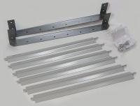 5ZKC4 Louver Set, Gray, 15-7/16 In. H, Steel