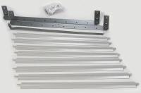 5ZKC9 Louver Set, Gray, 19-3/16 In. H, Steel