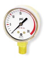 5ZP74 Pressure Gauge, Welding, 2 In, 30 Psi