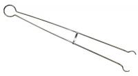 5ZPV2 Julian Tongs, 18 In, Nickel Plated Steel