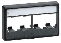 5ZWA6 Faceplate, Furniture, 4Ports, Black