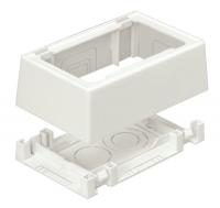 5ZWZ5 Raceway Box, 2 Gang, Fast-Snap, White