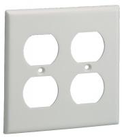 5ZXA0 Raceway Faceplate, Duplex ScrewOn , 2Gang