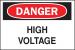 5AC64 - Danger Sign, 3-1/2 x 5In, R and BK/WHT, HV Подробнее...