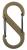 5GAK9 - Carabiner Clip, 2 In., Plastic, Brown Подробнее...