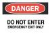 5GJ08 - Danger Sign, 10 x 14In, R and BK/WHT, ENG Подробнее...