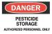 5GJ43 - Danger Sign, 10 x 14In, R and BK/WHT, ENG Подробнее...