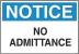 5GJ66 - Admittance Sign, 7 x 10In, BK and BL/WHT Подробнее...