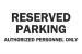 5GK67 - Parking Sign, 10 x 14In, BK/WHT, Text Подробнее...