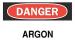 5GL13 - Danger Sign, 7 x 10In, R and BK/WHT, Argon Подробнее...