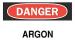 5GL14 - Danger Sign, 10 x 14In, R and BK/WHT, Argon Подробнее...