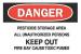 5GL43 - Danger Sign, 10 x 14In, R and BK/WHT, ENG Подробнее...