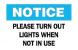 5GM37 - Notice Sign, 7 x 10In, BL and BK/WHT, ENG Подробнее...