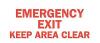 5GM71 - Emergency Exit Sign, 10 x 14In, R/WHT, ENG Подробнее...