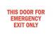 5GM92 - Emergency Exit Sign, 7 x 10In, R/WHT, ENG Подробнее...