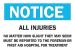 5GP19 - Notice Sign, 10 x 14In, BL and BK/WHT, ENG Подробнее...