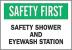 5GP39 - Safety Shower Sign, 10 x 14In, ENG, Text Подробнее...