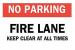 5GP68 - Fire Lane Sign, 7 x 10In, BK and R/WHT, ENG Подробнее...