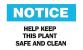 5GR75 - Notice Sign, 10 x 14In, BL and BK/WHT, ENG Подробнее...