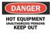 5GV81 - Danger Sign, 7 x 10In, R and BK/WHT, ENG Подробнее...