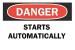 5GW24 - Danger Sign, 7 x 10In, R and BK/WHT, ENG Подробнее...