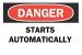 5GW25 - Danger Sign, 10 x 14In, R and BK/WHT, ENG Подробнее...