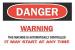 5GW37 - Danger Sign, 7 x 10In, R and BK/WHT, ENG Подробнее...