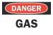 5HG49 - Danger Sign, 10 x 14In, R and BK/WHT, Gas Подробнее...