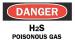 5HG63 - Danger Sign, 10 x 14In, R and BK/WHT, ENG Подробнее...