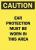 5HG80 - Caution Sign, 14 x 10In, BK/YEL, ENG, Text Подробнее...