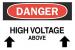 5N524 - Danger Sign, 7 x 10In, R and BK/WHT, HV ABV Подробнее...