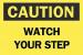 5N593 - Caution Sign, 7 x 10In, BK/YEL, ENG, Text Подробнее...