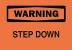 5P002 - Warning Sign, 7 x 10In, BK/ORN, Step DN, ENG Подробнее...