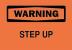 5P005 - Warning Sign, 10 x 14In, BK/ORN, Step Up Подробнее...