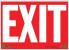 5VUN8 - Exit Sign, 10 x 14In, WHT/R, Exit, ENG, Text Подробнее...