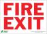 5VUP3 - Fire Exit Sign, 10 x 14In, R/WHT, Fire Exit Подробнее...