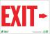 5VUP8 - Exit Sign, 7 x 10In, R/WHT, Exit, ENG, SURF Подробнее...