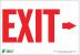 5VUP9 - Exit Sign, 7 x 10In, R/WHT, Exit, ENG, SURF Подробнее...