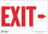 5VUR1 - Exit Sign, 10 x 14In, R/WHT, Exit, ENG, SURF Подробнее...