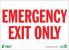 5VUT2 - Exit Sign, 10 x 14In, R/WHT, EMER Exit Only Подробнее...