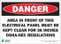 5VUV3 - Danger Sign, 10 x 14In, R and BK/WHT, ENG Подробнее...