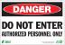 5VUX0 - Danger Sign, 7 x 10In, R and BK/WHT, ENG Подробнее...